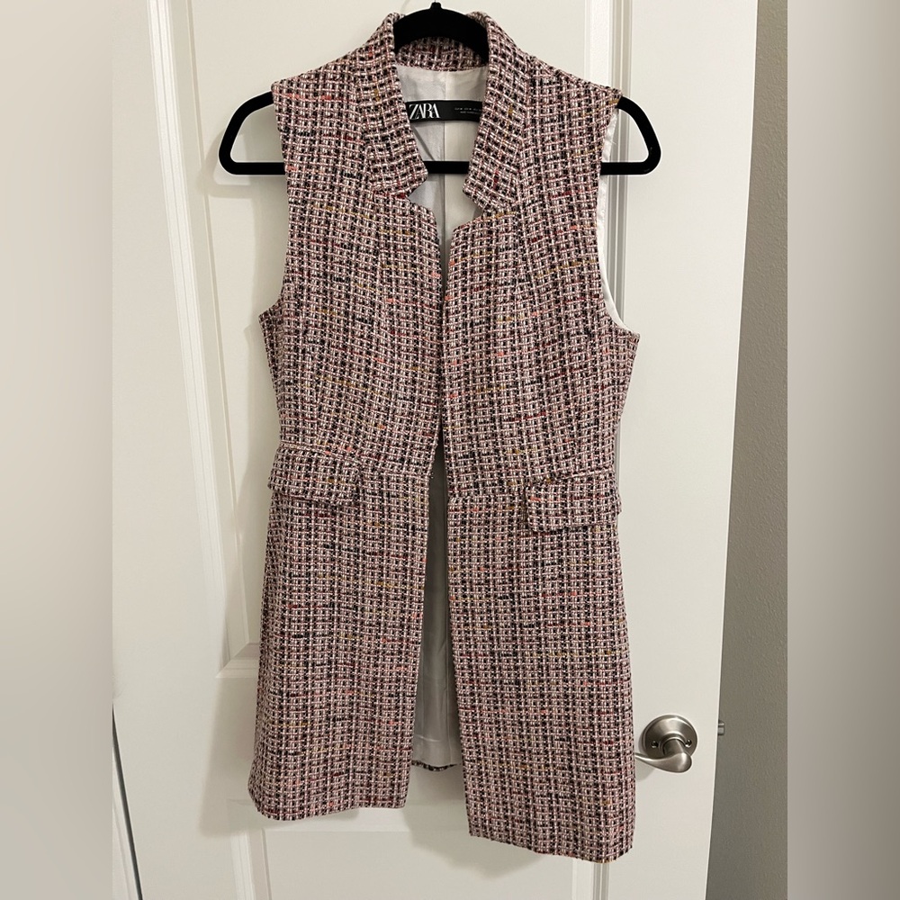 Zara Multicolor Tweed vest